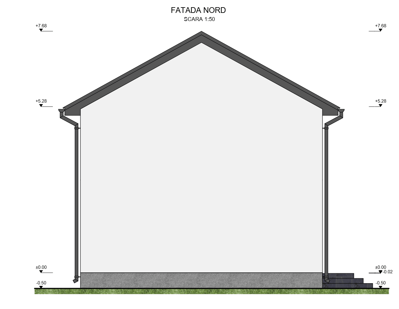 Fațada nord