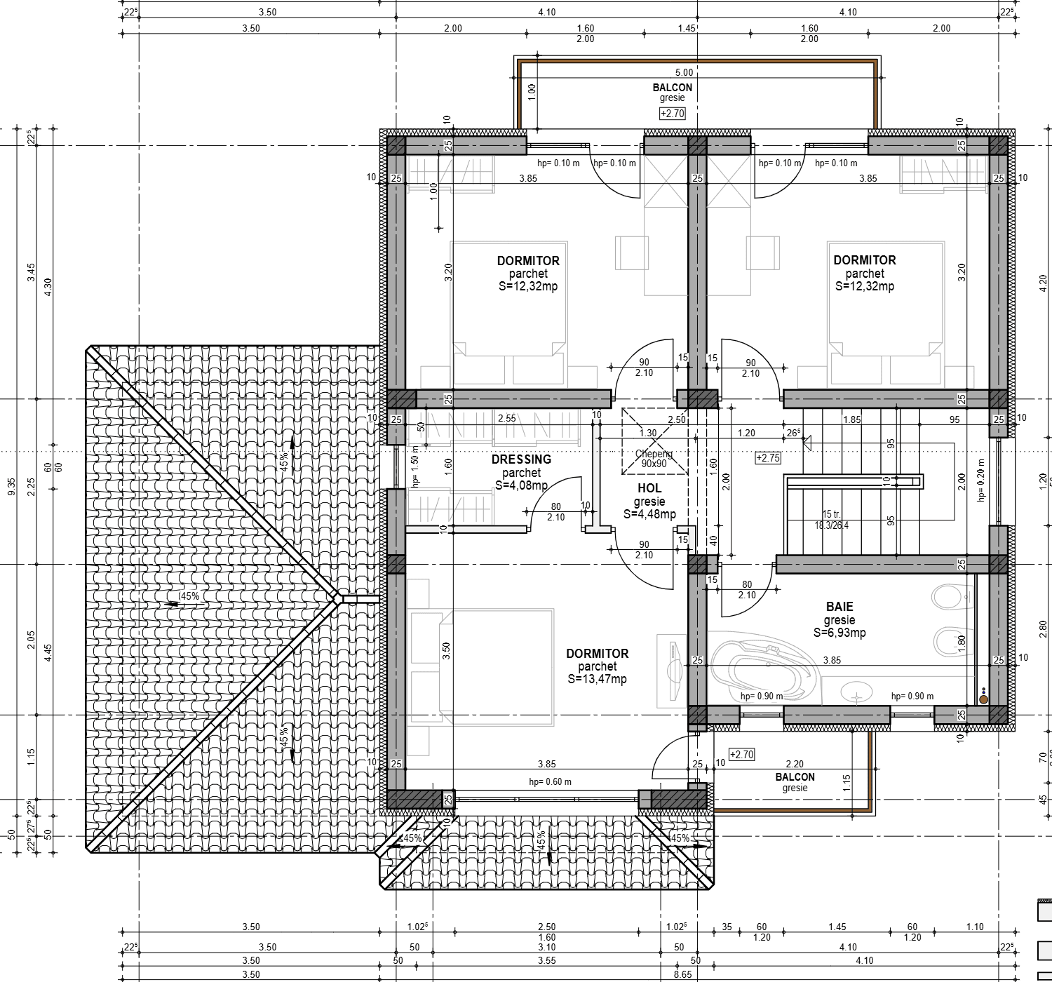 Plan etaj Casa Aigian