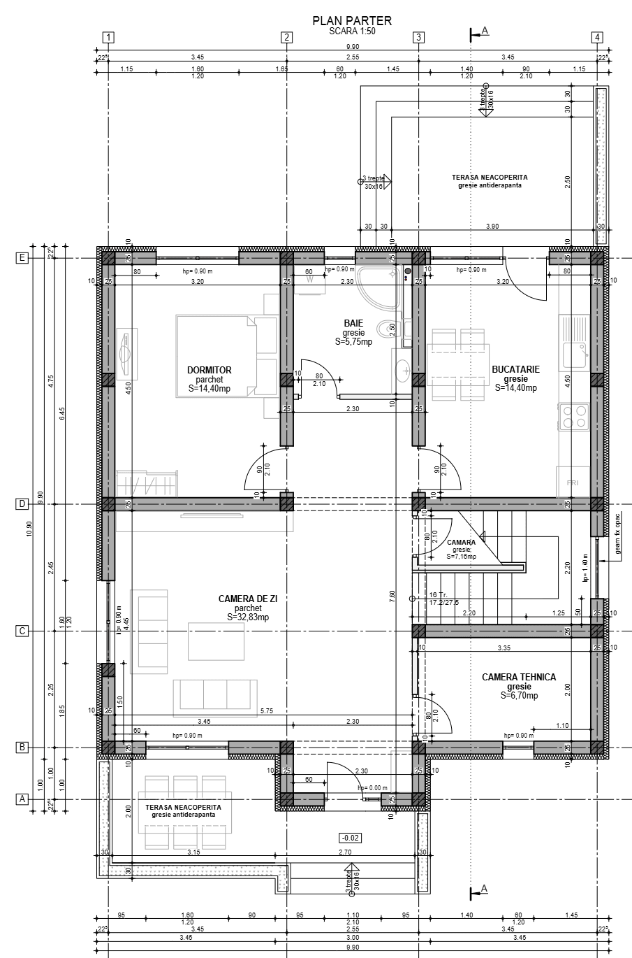 Plan parter Casa Fisun