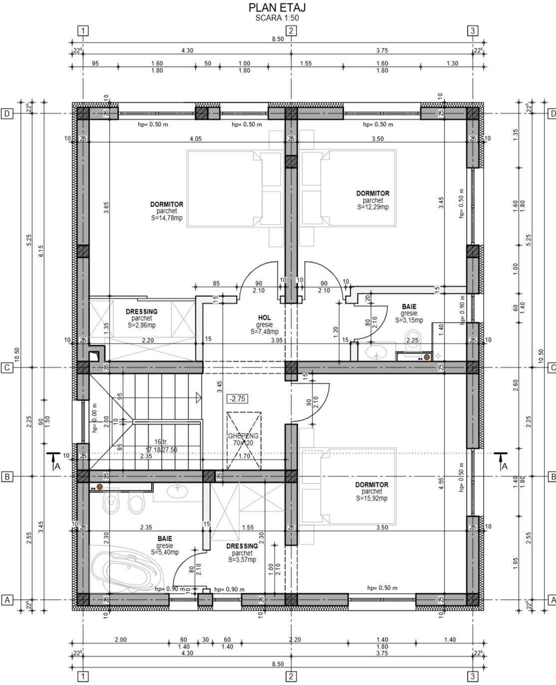Plan etaj Casa Gabriel