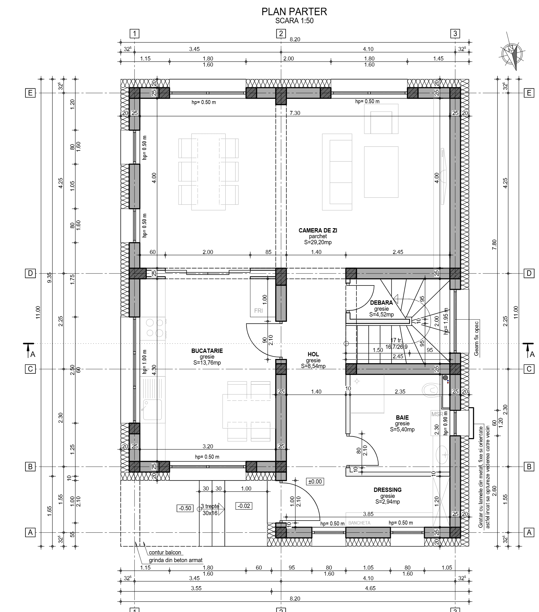 Plan parter Casa Lili