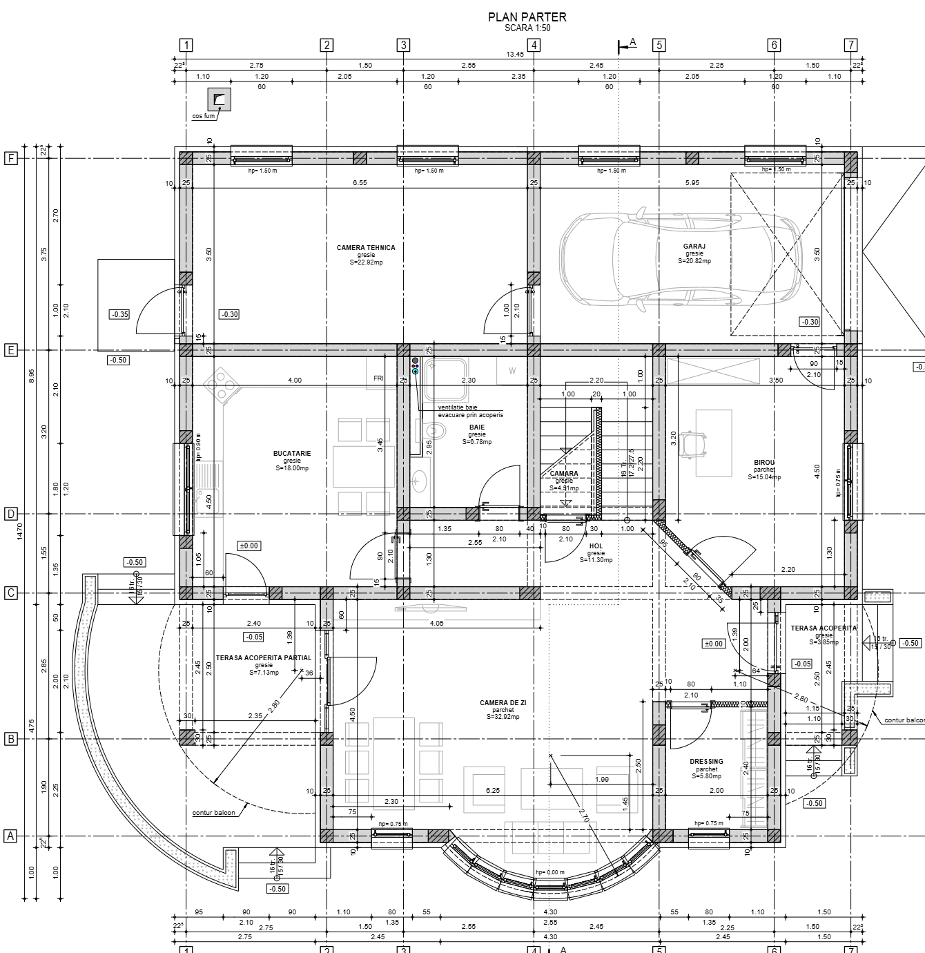 Plan parter Casa Petruț