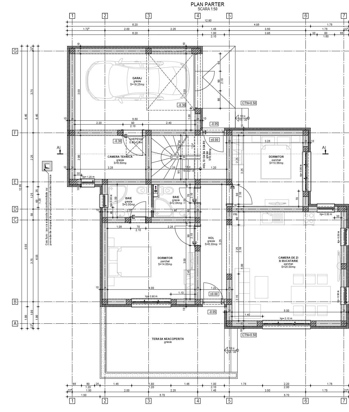 Plan parter Casa Vasile